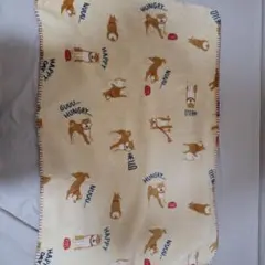 犬のイラスト ブランケット ポリエステル100%