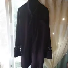 Dear My Love 夢展望 ネクタイ付き 黒長袖シャツ LL～3L