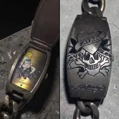 稼働品】Ed Hardy カバー付き ブレスレットウォッチ - メルカリ