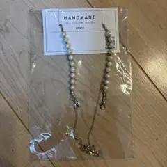 ハンドメイド パールビーズ チェーン　メガネストラップ　マスクストラップ