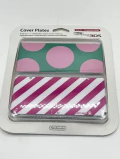 Newニンテンドー3DS きせかえプレート No.017 水玉　ピンク　グリーン