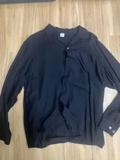 FRONT 11201 リネンシャツ　ブラック