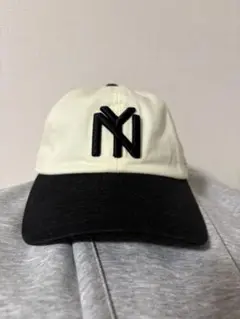 AMERICAN NEEDLE NYロゴキャップ アイボリー/ブラック 古着