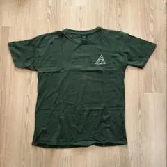 【美品/HUF】トリプルトライアングル Tシャツ L ダークグリーン 深緑