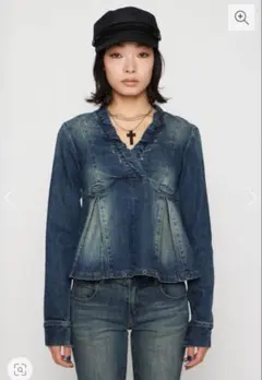 EYELET POINT DENIM チュニックのサムネイル
