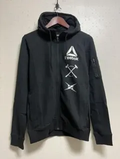 新品 Reebok リーボック フルジップ パーカー ブラックM/NIKE 黒