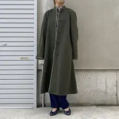 オリーブグリーン ロングコート　ミリタリー