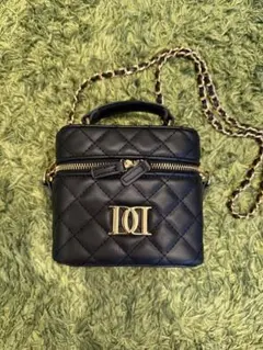 darich キルティングスクエアミニバッグ バニティバッグ ブラック 黒