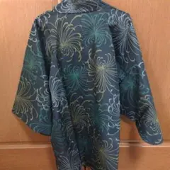 大島道中着　おしゃれ着　黒地