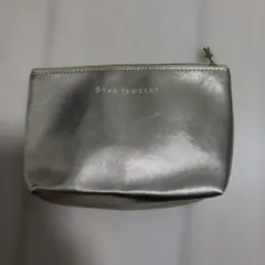 【美品】STAR JEWELRY ポーチ メタリックシルバー 星型チャームのサムネイル