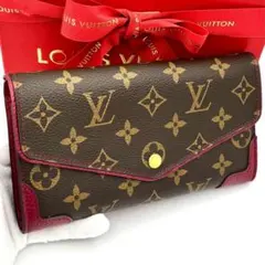 ☆極美品☆ルイヴィトン モノグラム ポルトフォイユサラ ブラウン ローズ 長財布