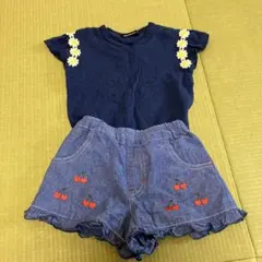 moujonjon 女の子 Tシャツ80センチ⭐︎フリルパンツ90センチ