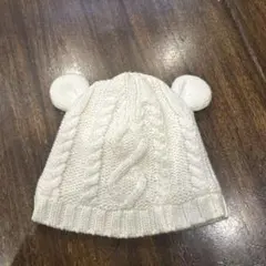 baby GAP 耳付きニット帽 0-3ヶ月 ホワイト