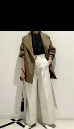 デプレ リネンオックスフォード ウィングカラーショートコート　ジャケット