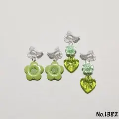 No.1382 キッズアクセサリー イヤリングハンドメイド子供用