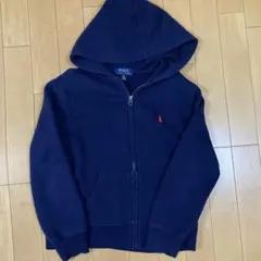ポロ ラルフローレン ジップアップ パーカー 140 刺繍 フーディ 美品