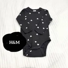 【H&M】未使用品✨ハート柄が可愛い♡長袖ロンパース