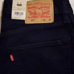 Levi's 502 テーパード W30 L32 リーバイス ブラック系ブルー