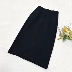 【ジーユー】GU カットソースリットナローミディスカート ブラック M