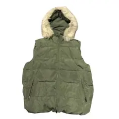 00s oldgap ダウンベスト ファー Y2K グランジ　yoko swag