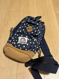 Coleman ドット柄 ボディバッグ ネイビー