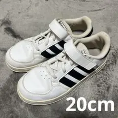 adidas キッズ スニーカー 20cm ホワイト ブラックのサムネイル