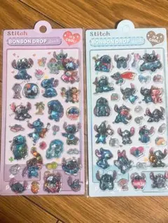 スティッチ うるちゅるボンボンドロップシール2点セット