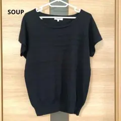 半袖サマーニット　黒　M