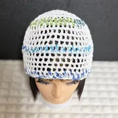 ビーニー♡クロシェクラッシャーハット♡ハンドメイド♡サマーニット帽