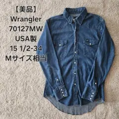 【美品】Wrangler 70127MW サイズ15 1/2-34 ラングラーのサムネイル