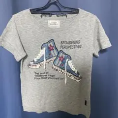 LISTEN HEARTBEAT スニーカーTシャツ グレー 半袖のサムネイル
