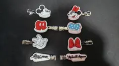 【新品】ディズニー 前髪クリップ 8点セット ミッキー ミニー