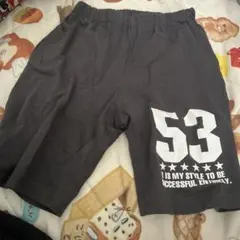 キッズ ハーフパンツ グレー 53ロゴ