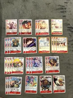 【ワンピースカード】白ひげ海賊団 デッキパーツ まとめ売り 赤 30枚