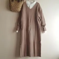 新品　SM2☆Vネックニットワンピース