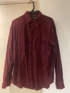 ワインレッド コーデュロイシャツ