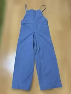 ナノユニバース　レディース　サロペット　ワイド　フリーサイズ　ブルー　コットン