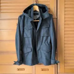 ③FRENCH CONNECTION チェック柄ジャケット M　フード付