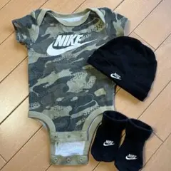 NIKE クラブ カモ柄 ボディスーツ キャップ アンド 履下　セット