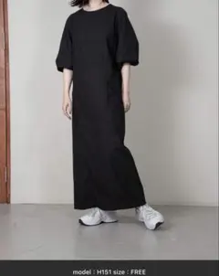 lawgy linen like puff sleeve opのサムネイル