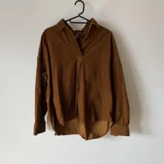 UNIQLO ブラウン 長袖シャツ Mサイズ