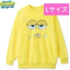 新品 スポンジボブ ボア トレーナー レディース Lサイズ モコモコ スウェット