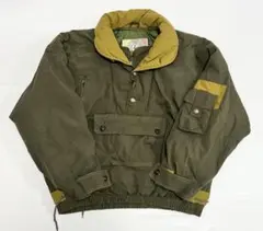 90s プルオーバー ジャケット アノラック 中綿 パフ オリーブ XL