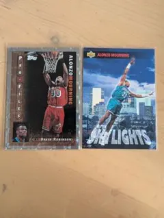 【672】NBAカード Alonzo Mourning 2枚セット