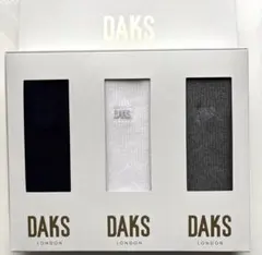 DAKS LONDON ソックス 3足セット メンズ 靴下 グレー 24〜26