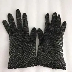 黒✴レース手袋✴ネット編み✴ウェディンググローブ✴おしゃれ小物