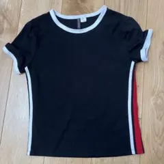 H&M 半袖Tシャツ 黒/赤 Sサイズ