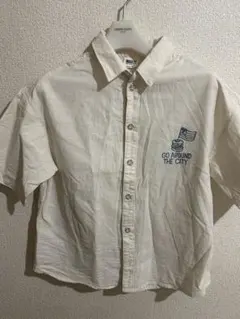 【140cm】 BREEZE 半袖シャツ　刺繍