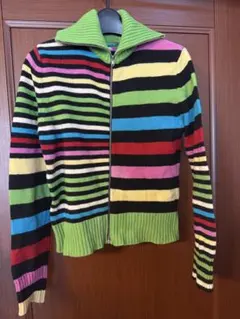 UNITED COLORS OF BENETTON マルチカラーボーダーニット