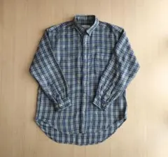 Ralph Eton チェックシャツ ブルー M